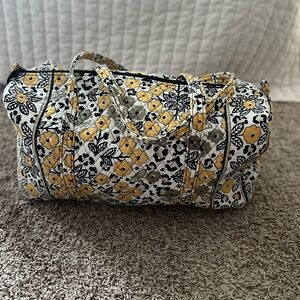 Vera Bradley Yellow and Black Travel Bags with Quilted Floral Design